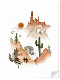 Wandsticker Kaffee mit Kojote - Urchin Bay