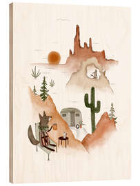 Cuadro de madera Desert Coyote Coffee - Urchin Bay