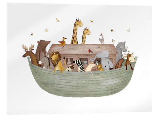 Tableau en verre acrylique All Aboard for Noah's Ark
