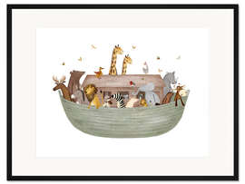 Gerahmter Kunstdruck Arche Noah - Alle an Bord!