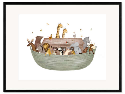 Framed art print All Aboard for Noah's Ark