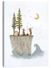Canvas print Wild camping on the coast - Urchin Bay