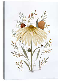 Canvas print Whimsical Nature with Insects and Snails - Urchin Bay