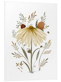 Hartschaumbild Wundersame Natur mit Insekten und Schnecken