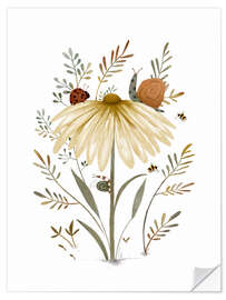 Wandsticker Wundersame Natur mit Insekten und Schnecken