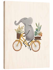 Obraz na drewnie Cycling Elephant - Urchin Bay
