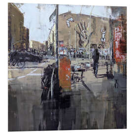 Hartschaumbild Urbane Straßenszene, Berlin Mitte