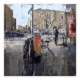 Stampa Urban street scene, Berlin Mitte - Eduard Warkentin