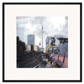 Gerahmter Kunstdruck Blick Richtung Alexanderplatz