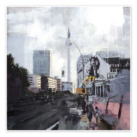 Wandbild Blick Richtung Alexanderplatz - Eduard Warkentin
