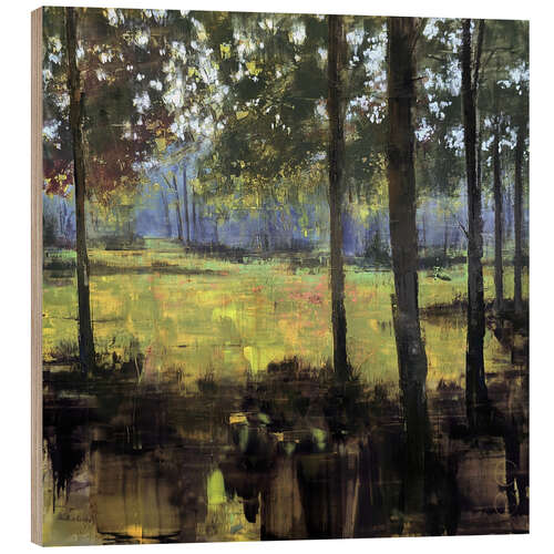 Wood print Light and shadow study in Sanssouci Park, Potsdam