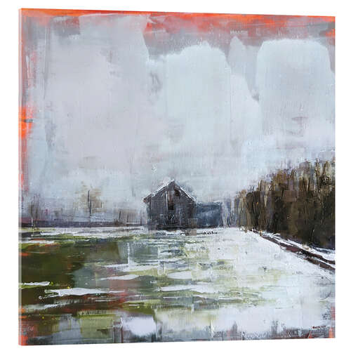 Quadro em acrílico Abstract Landscape in Winter