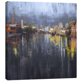 Lienzo View from Schillingbrücke on an autumn morning, Berlin - Eduard Warkentin