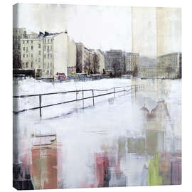 Lienzo Rigaer Straße Friedrichshain in winter - Eduard Warkentin