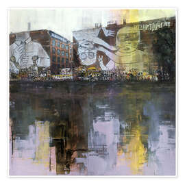 Stampa Street art lost artwork in Kreuzberg, Berlin - Eduard Warkentin