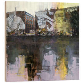 Quadro de madeira Street art lost artwork in Kreuzberg, Berlin - Eduard Warkentin