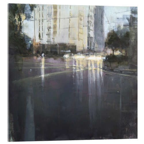 Acrylic print Driving through rainy Kuala Lumpur
