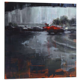 Obraz na aluminium Street scene in Kuala Lumpur during heavy rain - Eduard Warkentin