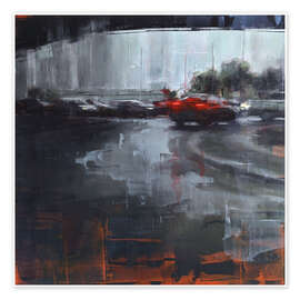 Stampa Street scene in Kuala Lumpur during heavy rain - Eduard Warkentin
