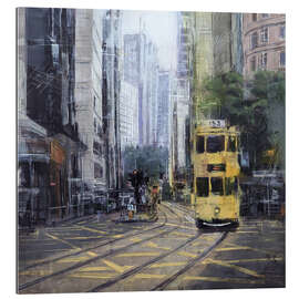 Gallery print Street scene - Tram on Hong Kong Island
