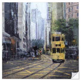 Sisustustarra Street scene - Tram on Hong Kong Island