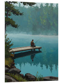 Hartschaumbild Der Angler