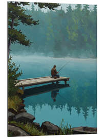 Magnettafel Der Angler