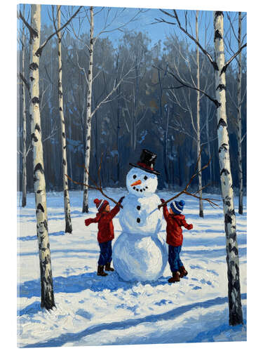 Acrylglasbild Winterspiel