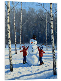 Hartschaumbild Winterspiel