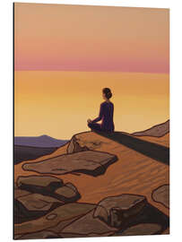 Print på aluminium Sunrise meditation