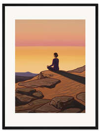 Gerahmter Kunstdruck Sonnenaufgangsmeditation