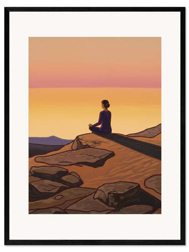 Impression artistique encadrée Sunrise meditation