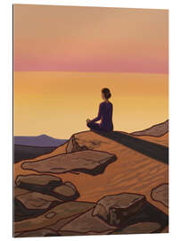 Stampa su plexi-alluminio Sunrise meditation