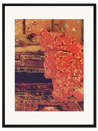 Gerahmter Kunstdruck Mädchen im roten Kimono (Geesje Kwak) II