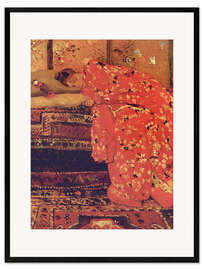 Impresión de arte enmarcada Girl in a Red Kimono (Geesje Kwak) II - Georg-Hendrik Breitner