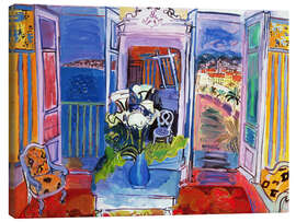 Canvas print Interior with open windows, 1928 - Raoul Dufy