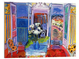 Tableau en plexi-alu Interior with open windows, 1928