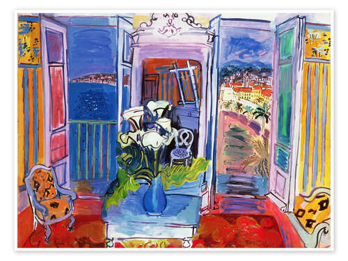 Póster Interior with open windows, 1928