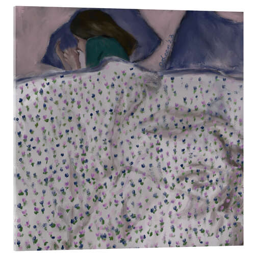 Tableau en verre acrylique Cozy in my bed