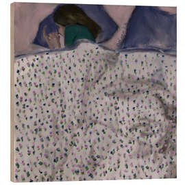 Print på træ Cozy in my bed - Osheens Gallery
