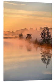 Tableau en verre acrylique Beautiful start to the day by the river - Bernhard Kaiser