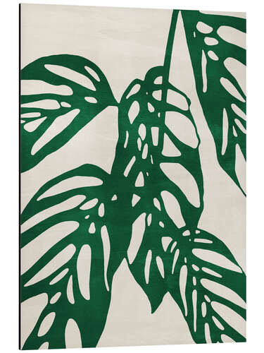 Aluminium print Monstera no. 1, Green