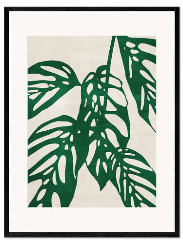 Impresión de arte enmarcada Monstera no. 1, Green