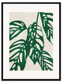 Impresión de arte enmarcada Monstera no. 1, Green - Adriano Oliveira