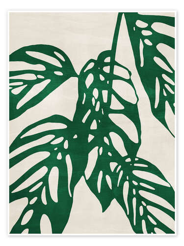 Poster Monstera no. 1, Green