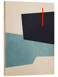 Obraz na drewnie Geometric Shapes no. 19 Blue - Adriano Oliveira