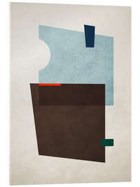 Acrylglasbild Geometric Shapes no. 11 Blue - Adriano Oliveira
