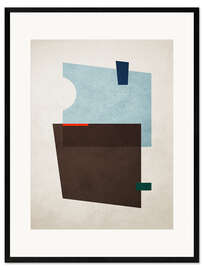 Gerahmter Kunstdruck Geometric Shapes no. 11 Blue