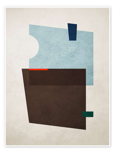 Poster Geometric Shapes no. 11 Blue