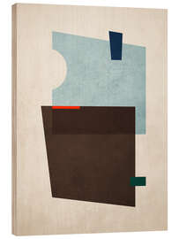 Obraz na drewnie Geometric Shapes no. 11 Blue - Adriano Oliveira